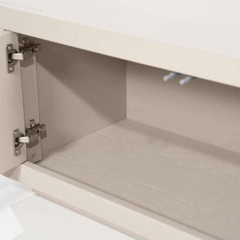 Fernsehschrank taupe&nbsp;Eiche furniert, TV Schrank taupe&nbsp; Eiche furniert, Lowboard taupe&nbsp; Eiche furniert, Breite 200 cm