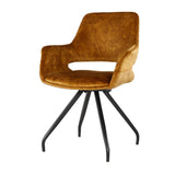 Stuhl gelb drehbar, Stuhl mit Armlehne gelb