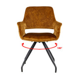 Stuhl gelb drehbar, Stuhl mit Armlehne gelb