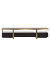 TV cabinet gold black, TV cabinet black, lowboard black gold, width 220 cm
