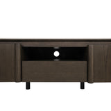Fernsehschrank braun oval, TV Schrank Keramik braun, Lowboard braun,  Breite 220 cm