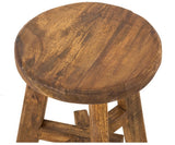 Hocker Holz braun, Holz Hocker, Durchmesser 35 cm