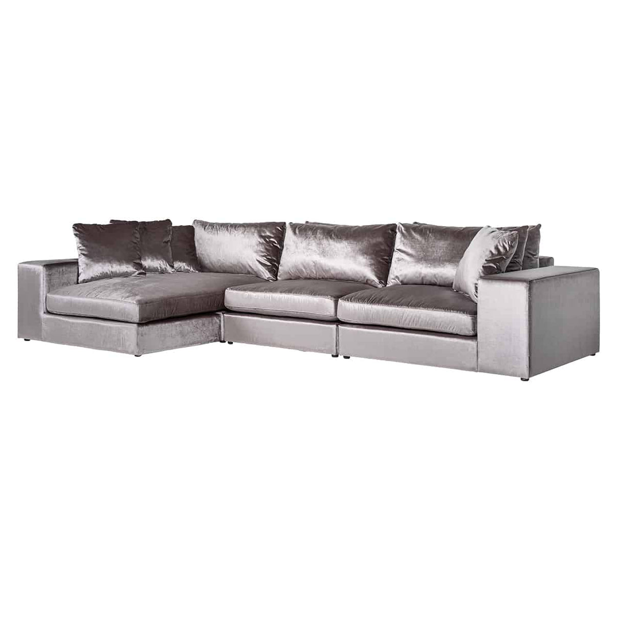 Sofa Silber grau, Lounge-Sofa, Breite 360 cm