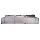 Sofa Silber grau, Lounge-Sofa, Breite 360 cm