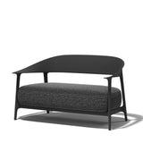 Sofa schwarz, Gartensofa schwarz, Breite 127 cm
