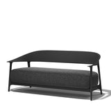 Sofa schwarz, Gartensofa schwarz, Breite 172 cm