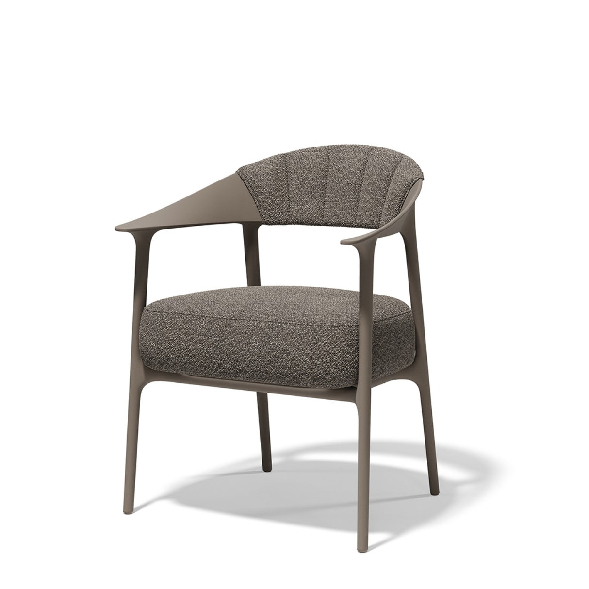 Stuhl taupe, Stuhl mit Armlehne taupe, Sitzhöhe 47 cm