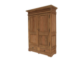Kleiderschrank Teakholz, Schrank Teakholz Landhaus, Garderobenschrank Holz, Breite 120 cm