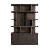 Bücherschrank braun, Regal braun, Wohnzimmerschrank braun Eiche furniert. Breite 145 cm