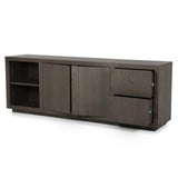 Sideboard braun Eiche furniert, Anrichte braun Eiche furniert, Breite 200 cm