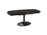 Esstisch braun Keramik, Tisch Keramik Tischplatte braun ausziehbar, Ausziehtisch Keramikplatte, Länge 120-180 cm