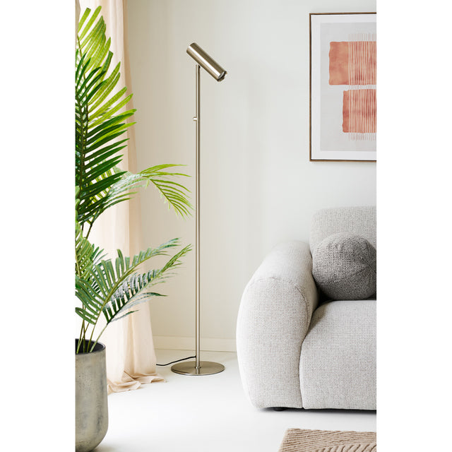 Stehlampe Silber, moderne Stehleuchte Silber
