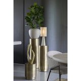 Säule rund Gold-Bronze, Dekosäule Metall Gold, Höhe 100 cm
