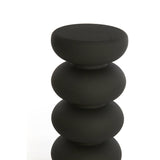 Säule rund schwarz, Dekosäule Metall schwarz, Höhe 100 cm