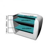 White plastic bar on wheels, white bar counter, white bar with lighting, white plastic bar with lighting, width 150 cm