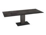 Extendable table brown ceramic tabletop, ceramic dining table, brown extendable dining table, length 150-230 cm