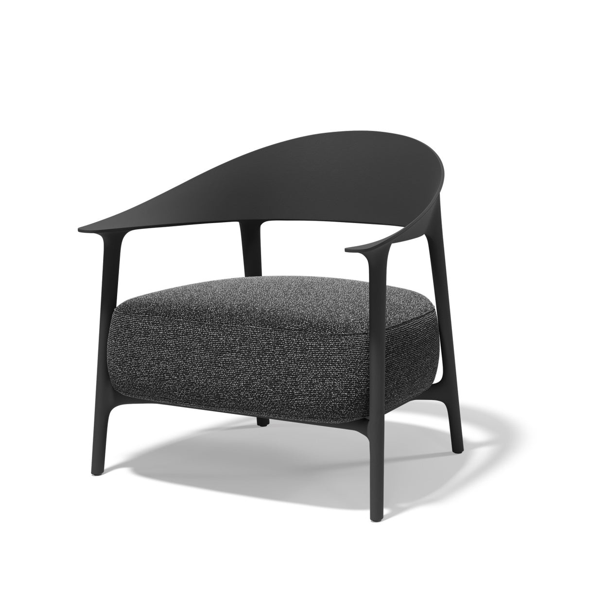 Sessel schwarz-anthrazit, Gartensessel schwarz, Breite 73 cm