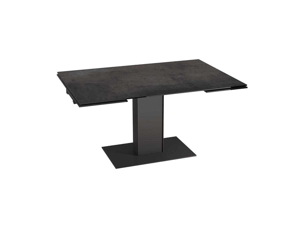 Extendable table brown ceramic tabletop, ceramic dining table, brown extendable dining table, length 150-230 cm