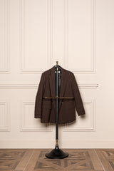 Herrendiener schwarz-Gold, Stehgarderobe schwarz, Garderobe Gold Metall, Höhe 130 cm