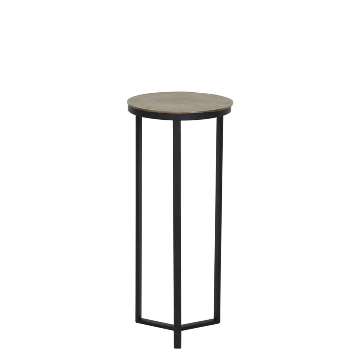 Dekosäule Bronze-schwarz Metall, Säule rund Metall schwarz, Höhe 81 cm