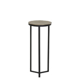 Dekosäule Bronze-schwarz Metall, Säule rund Metall schwarz, Höhe 81 cm