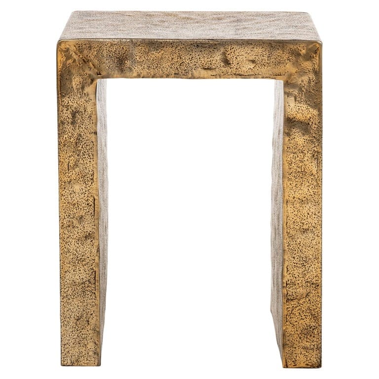 Beistelltisch Gold antik, Beistelltisch Metall, Höhe 50 cm