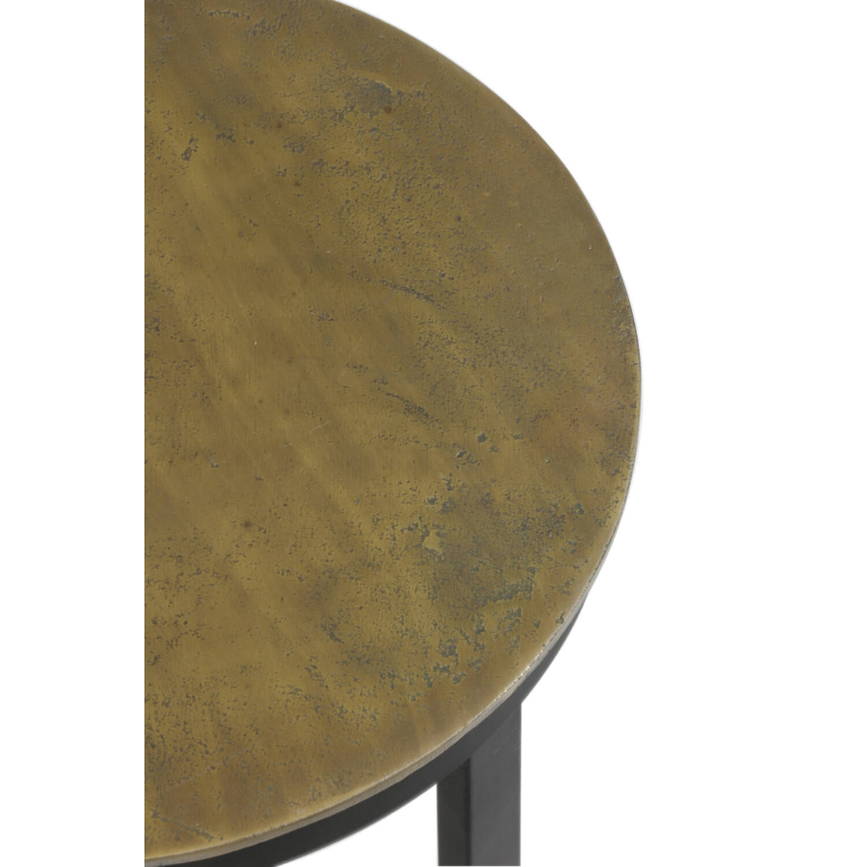 Dekosäule Bronze-schwarz Metall, Säule rund Metall schwarz, Höhe 81 cm