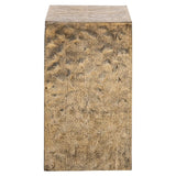 Beistelltisch Gold antik, Beistelltisch Metall, Höhe 50 cm