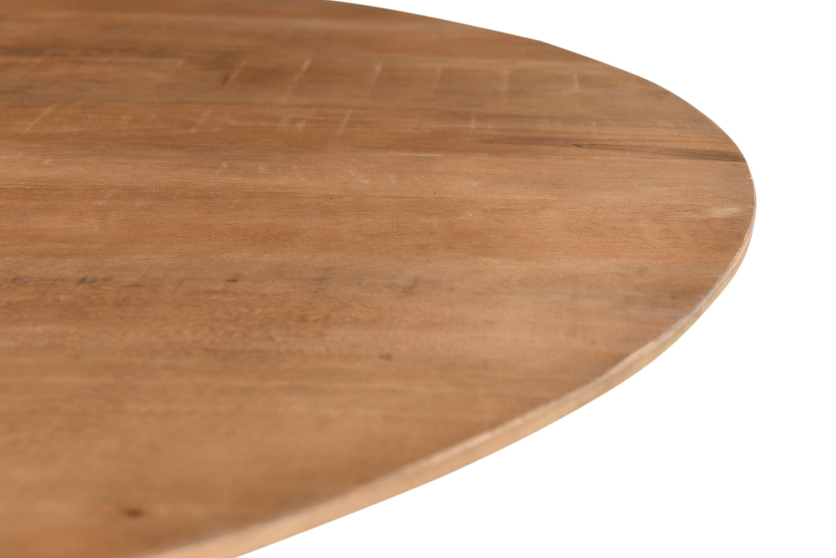 Tisch rund Naturholz, runder Esstisch Holz, Durchmesser 130 cm