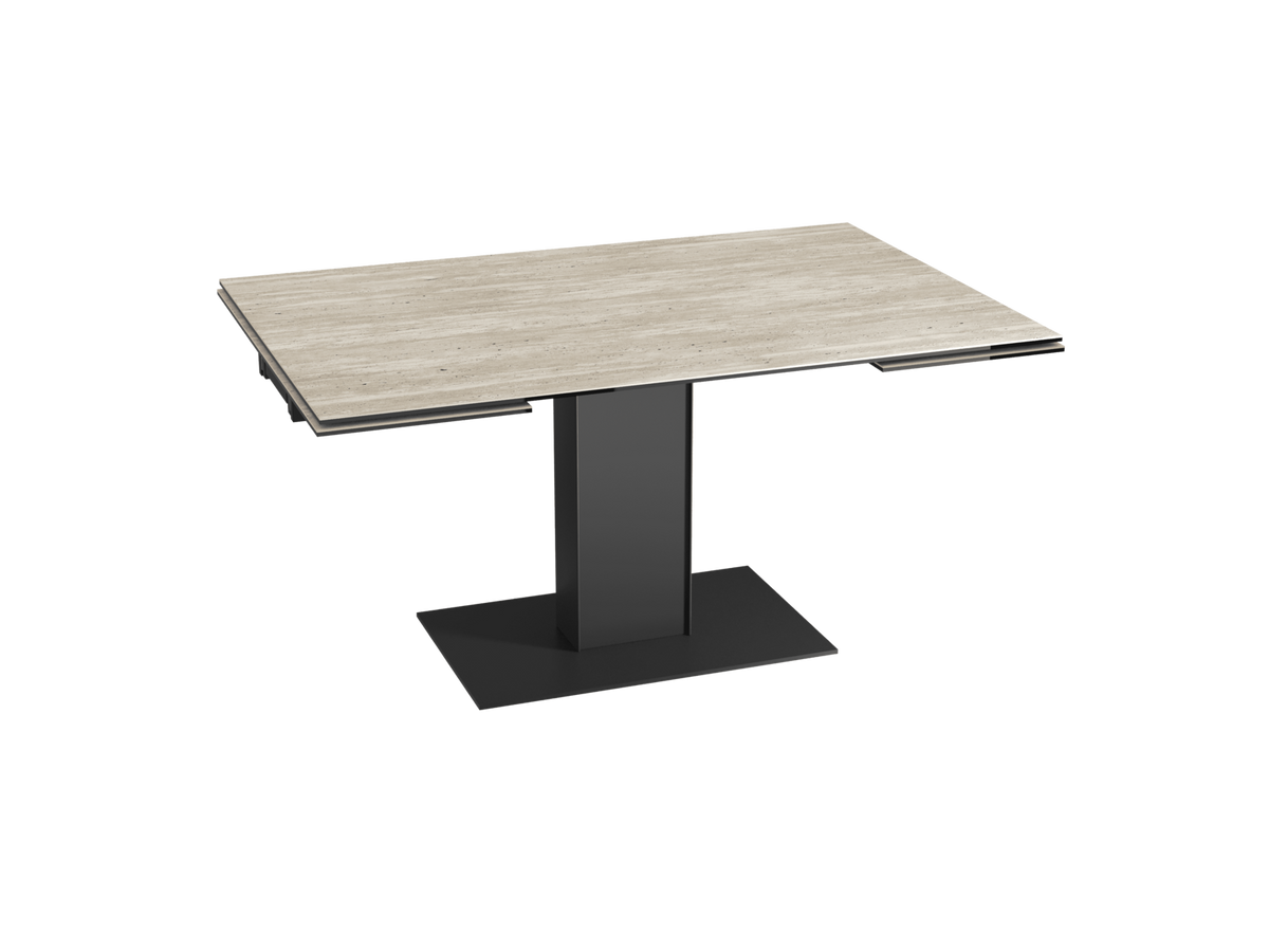 Esstisch Travertin-Optik ausziehbar, Tisch Keramik ausziehbar Travertin, Esstisch Keramik ausziehbar, Länge 150-230 cm