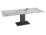 Esstisch Keramik Marmoroptik, Tisch Keramik-Tischplatte, Esstisch Marmoroptik ausziehbar, Länge 130-200 cm