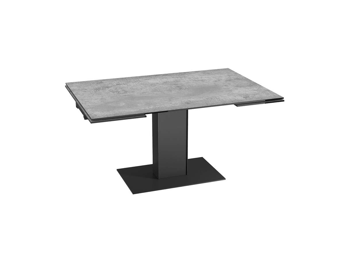 Esstisch Zementgrau Keramik, Tisch ausziehbar Keramik, Esstisch grau ausziehbar, Länge 150-230 cm