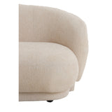 Sofa halbrund creme, 2 Sitzer halbrundes Sofa creme, Länge 191 cm