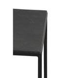 Säule schwarz Metall 2er Set, Dekosäule schwarz Metall, Beistelltisch Metall schwarz, Höhe 100 cm