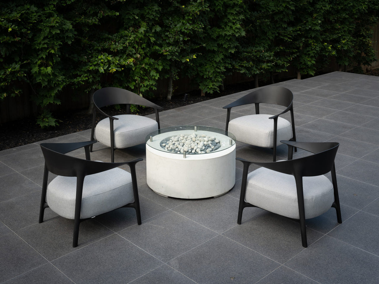 Sofa schwarz, Gartensofa schwarz, Breite 127 cm