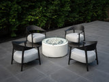 Sofa schwarz, Gartensofa schwarz, Breite 127 cm