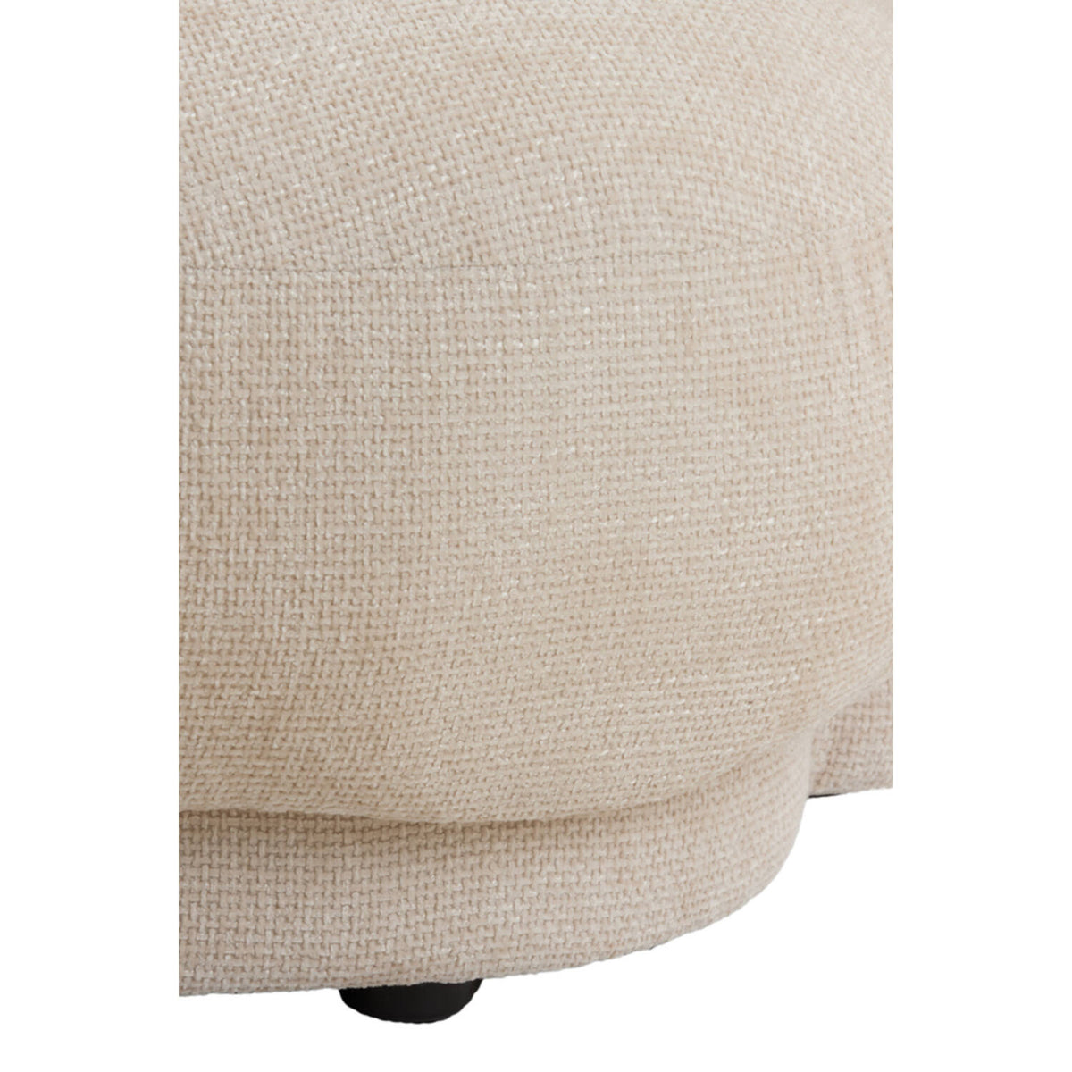 Sofa halbrund creme, 2 Sitzer halbrundes Sofa creme, Länge 191 cm