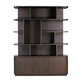 Bücherschrank braun, Regal braun, Wohnzimmerschrank braun Eiche furniert. Breite 170 cm