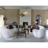 Sofa halbrund creme, 2 Sitzer halbrundes Sofa creme, Länge 191 cm
