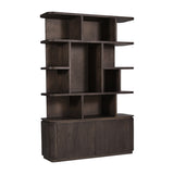 Bücherschrank braun, Regal braun, Wohnzimmerschrank braun Eiche furniert. Breite 145 cm