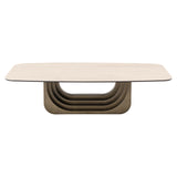 Couchtisch Keramik-Tischplatte, Couchtisch beige, Länge 140 cm