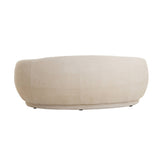 Sofa halbrund creme, 2 Sitzer halbrundes Sofa creme, Länge 191 cm
