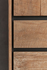 Kleiderschrank Teak Massivholz, Schrank Holz Teak, Wohnzimmerschrank Holz, Breite 100 cm