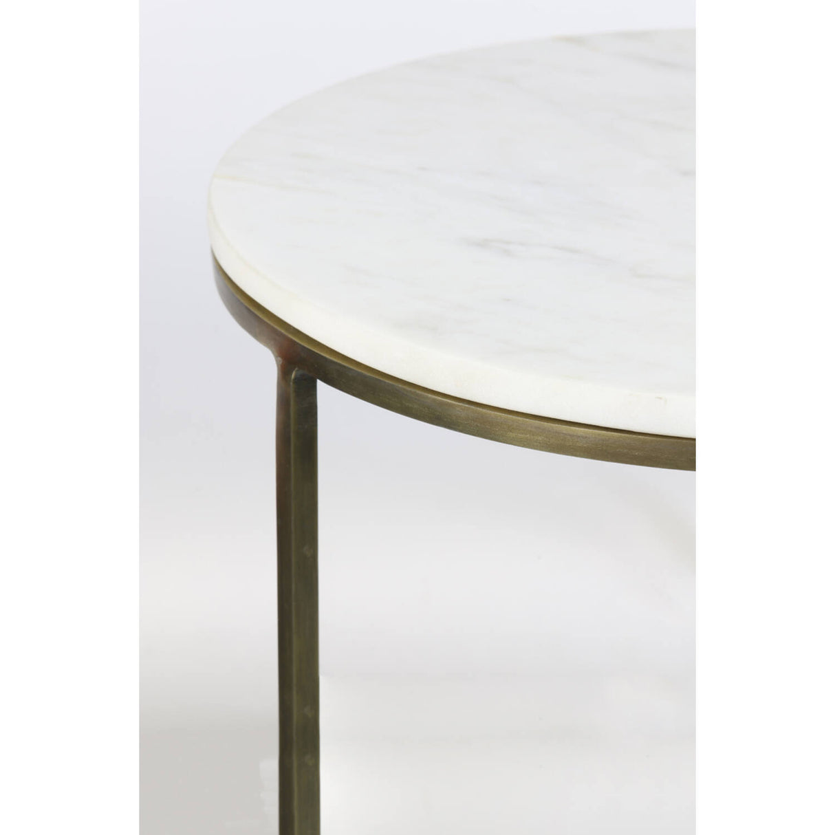 Säule Bronze  2er Set, Dekosäule Bronze-weiß Marmor-Metall, Höhe 102 cm