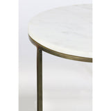 Säule Bronze  2er Set, Dekosäule Bronze-weiß Marmor-Metall, Höhe 102 cm