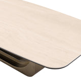 Couchtisch Keramik-Tischplatte, Couchtisch beige, Länge 140 cm