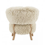 Sessel Lammfell, Sessel beige, Breite 82 cm