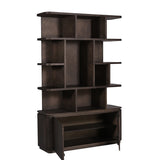 Bücherschrank braun, Regal braun, Wohnzimmerschrank braun Eiche furniert. Breite 145 cm
