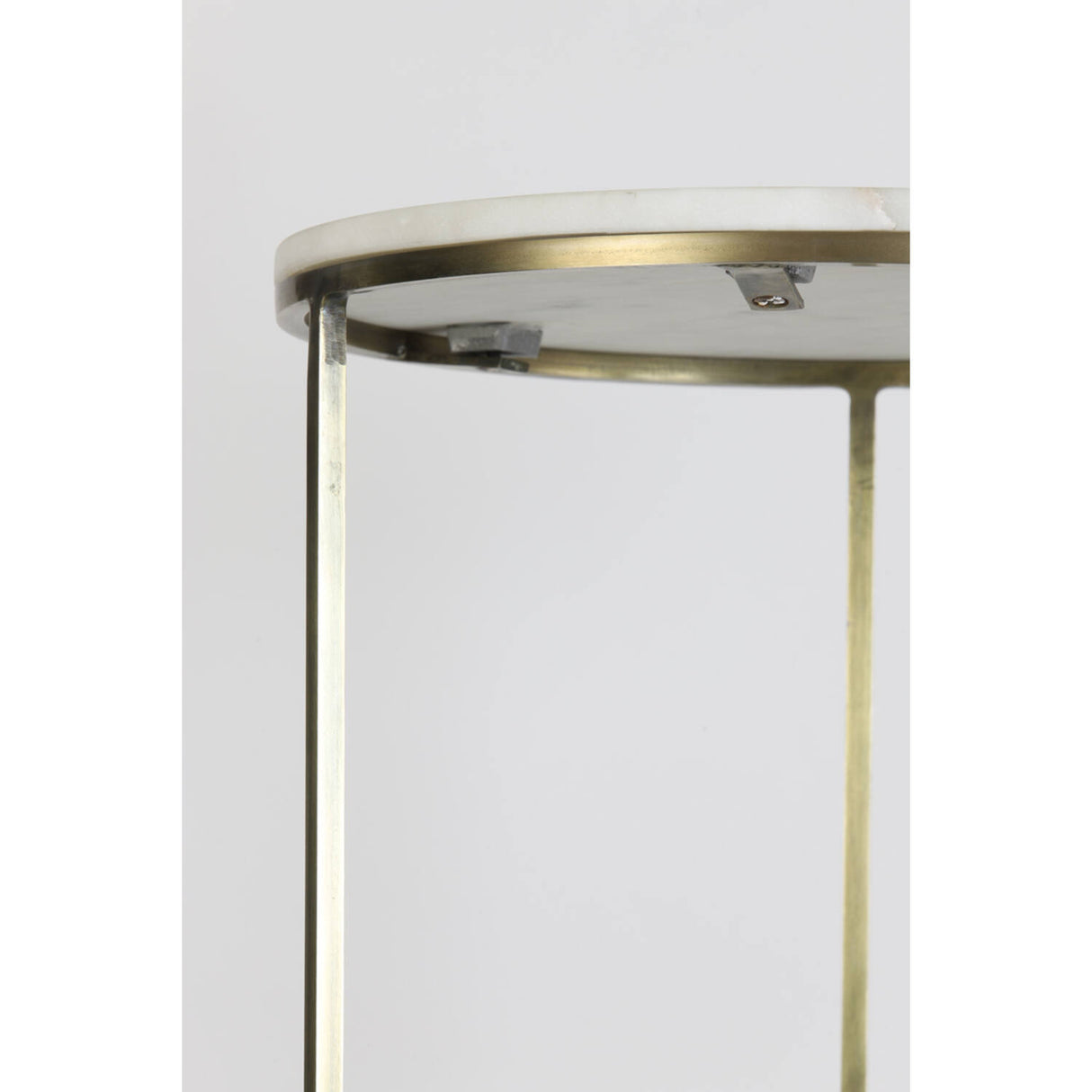 Säule Bronze  2er Set, Dekosäule Bronze-weiß Marmor-Metall, Höhe 102 cm