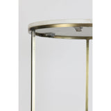 Säule Bronze  2er Set, Dekosäule Bronze-weiß Marmor-Metall, Höhe 102 cm